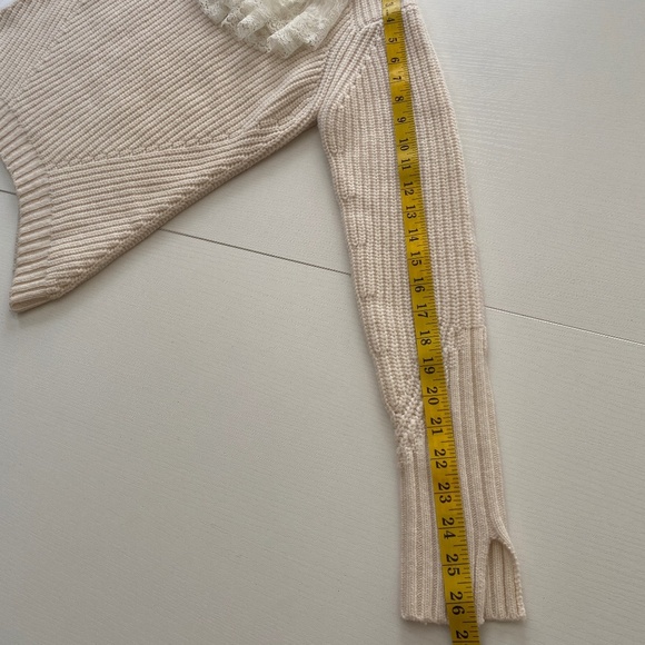 MANOUSH Knit Lace Merino Wool Knit Sweater Ivory Cream color Size XS - Picture 14 of 14